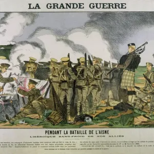 WW1 Print: British Soldiers Brewing Tea Under Fire WW1 Print: British Soldiers Brewing Tea Under Fire