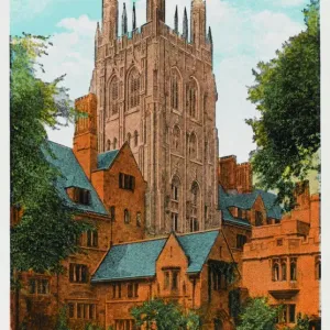 Yale University Print - Wrexham Tower and Harkness Quadrangle Yale University Print - Wrexham Tower and Harkness Quadrangle