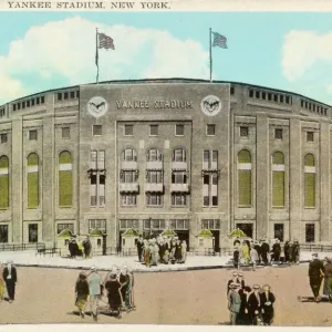 Yankee Stadium Baseball Park Print, New York 1930s Yankee Stadium Baseball Park Print, New York 1930s