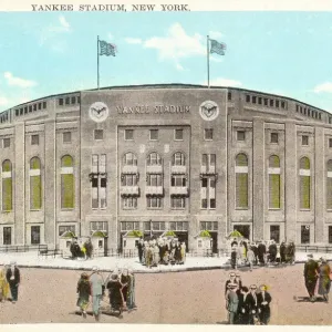 Yankee Stadium Exterior Print - Original 1923 New York Venue Yankee Stadium Exterior Print - Original 1923 New York Venue