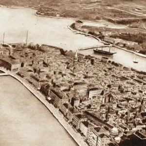 Zadar, Croatia Birds Eye View Print Zadar, Croatia Birds Eye View Print