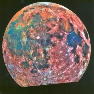 Immagine Lunare di Colore Falso Immagine Lunare di Colore Falso