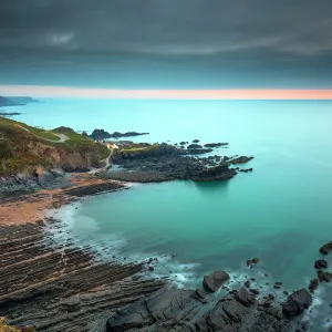 Hartland Quay Print - Devon Coastline Scene Hartland Quay Print - Devon Coastline Scene