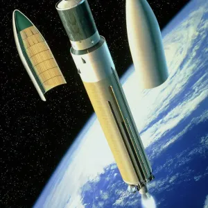 Ariane 5 Rocket Deploying ATV Payload Print Ariane 5 Rocket Deploying ATV Payload Print