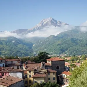 Barga Print: View across the Serchio river valley to Pania Secca Barga Print: View across the Serchio river valley to Pania Secca