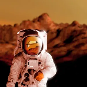 Astronaut on Mars Print Astronaut on Mars Print