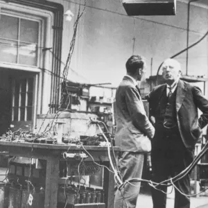 Print of Sir Ernest Rutherford in the Cavendish Laboratory Print of Sir Ernest Rutherford in the Cavendish Laboratory