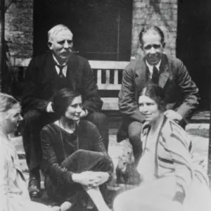 Print of E. Rutherford and Niels Bohr in a photograph Print of E. Rutherford and Niels Bohr in a photograph