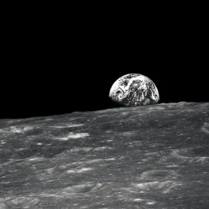 Earth Rising Above the Moon Print Earth Rising Above the Moon Print