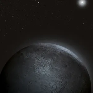 Eris Print: Computer artwork of the dwarf planet Eris Print: Computer artwork of the dwarf planet