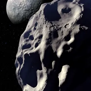 Eris and Dysnomia Print: A photograph of the dwarf planet Eris with its moon Dysnomia Eris and Dysnomia Print: A photograph of the dwarf planet Eris with its moon Dysnomia