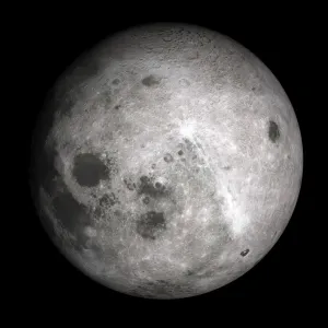 Far Side of the Moon Print, a reproduction of early lunar imagery Far Side of the Moon Print, a reproduction of early lunar imagery