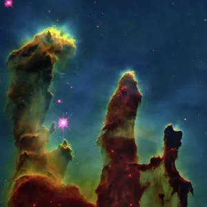 Gas Pillars in the Eagle Nebula Print Gas Pillars in the Eagle Nebula Print