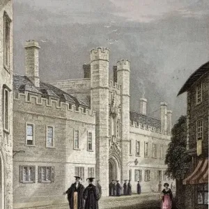 Print of Christ's College, Cambridge Copper Engraving Print of Christ's College, Cambridge Copper Engraving