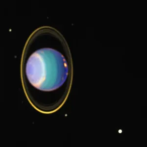 Coloured Infrared Print of Uranus Atmosphere Coloured Infrared Print of Uranus Atmosphere