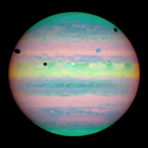 Jupiter and Moons Infrared Print Jupiter and Moons Infrared Print