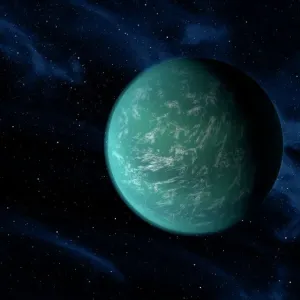 Kepler-22b Print - Computer artwork of an extrasolar planet Kepler-22b Print - Computer artwork of an extrasolar planet
