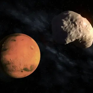 Mars and Deimos Print Mars and Deimos Print