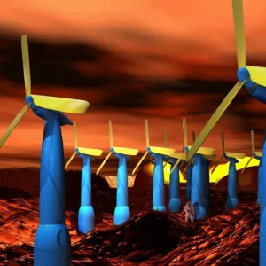 Mars Wind Turbine Print