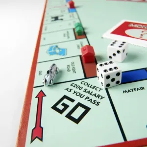 Print of a Monopoly board game Print of a Monopoly board game