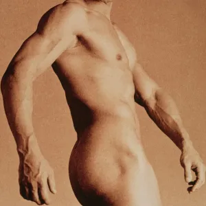 Nude man Print, twisting at the waist Nude man Print, twisting at the waist
