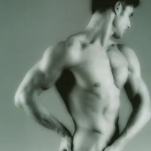 Side View Nude Male Print Side View Nude Male Print