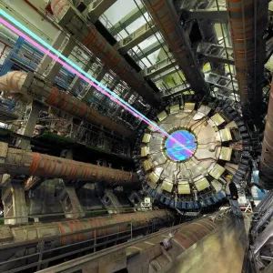 Print of the ATLAS detector at CERN, a toroidal LHC apparatus Print of the ATLAS detector at CERN, a toroidal LHC apparatus