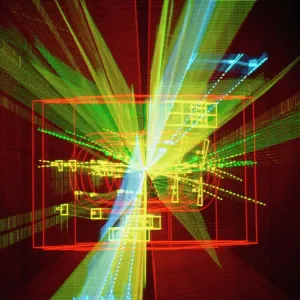 Particle Interaction Print: High-Energy Collision at CERN Particle Interaction Print: High-Energy Collision at CERN