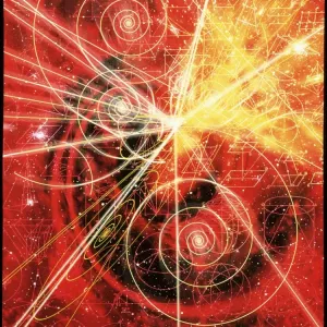 Particle tracks on geometric patterns Print Particle tracks on geometric patterns Print