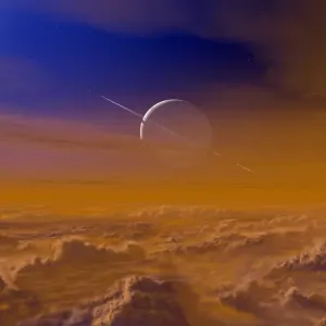 Saturn Print from Titan's Atmosphere Saturn Print from Titan's Atmosphere