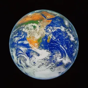 Enhanced Colour Print of Earth from Space Enhanced Colour Print of Earth from Space