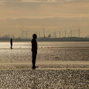 Antony Gormley Sculpture Print at Crosby Beach