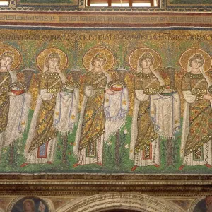 The 6th Century Mosaics in Sant Apollinare Nuovo Print The 6th Century Mosaics in Sant Apollinare Nuovo Print