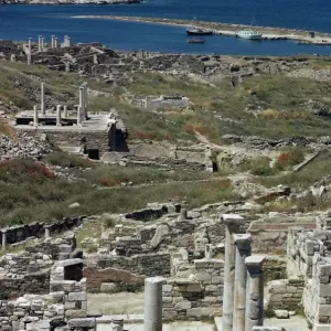Delos Island Archaeological Print Delos Island Archaeological Print