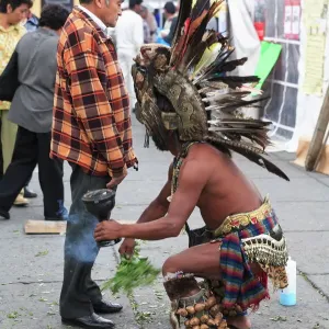 Aztec Shaman Spiritual Cleansing Print Aztec Shaman Spiritual Cleansing Print
