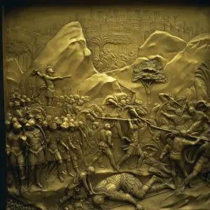 Baptistery bronze East door Print Baptistery bronze East door Print