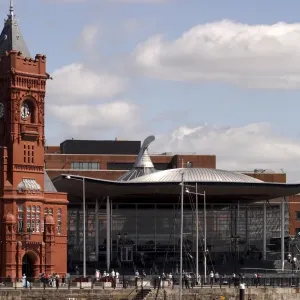 Cardiff Bay Print: Pierhead Building and Welsh Assembly Cardiff Bay Print: Pierhead Building and Welsh Assembly
