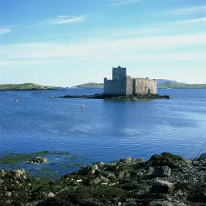 Castillo Baya de la Barra las Hébridas Orientales Escocia Reino Unido Europa Castillo Baya de la Barra las Hébridas Orientales Escocia Reino Unido Europa