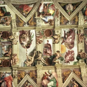 Sistine Chapel Ceiling Print, Vatican City Sistine Chapel Ceiling Print, Vatican City