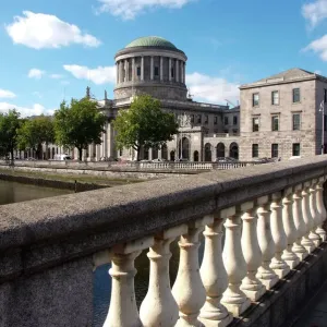 Four Courts Print, Dublin River Liffey Scene Four Courts Print, Dublin River Liffey Scene
