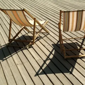 Deckchair Print - Deauville Seafront Scene Deckchair Print - Deauville Seafront Scene