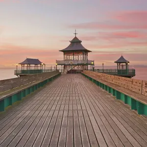 Clevedon Pier Dusk View Print