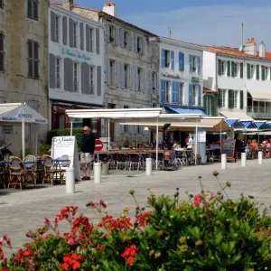 La Flotte Harbour Quayside Print La Flotte Harbour Quayside Print