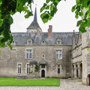 Inner Courtyard Print of Chateau de Talcy