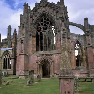 Melrose Abbey Print, a photograph of the Scottish Cistercian abbey Melrose Abbey Print, a photograph of the Scottish Cistercian abbey