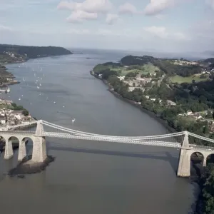 Menai Bridge Print, Wales Menai Bridge Print, Wales