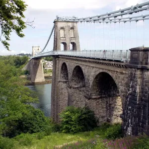 Menai Bridge Print: North Wales, UK Menai Bridge Print: North Wales, UK