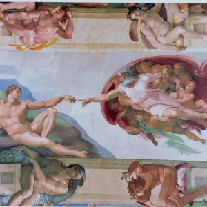Michelangelo's Creation of Adam Print Michelangelo's Creation of Adam Print