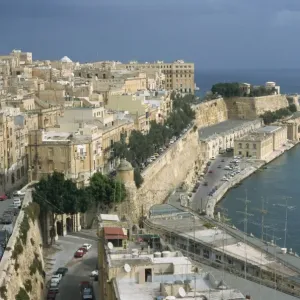 Quayside Print of Valletta Grand Harbour, Malta Quayside Print of Valletta Grand Harbour, Malta