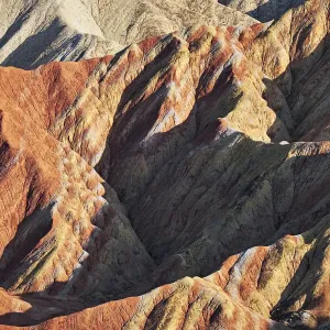 Regenbogenfelsen von Danxia am Sonnenuntergang in Gansu, China, Asien Regenbogenfelsen von Danxia am Sonnenuntergang in Gansu, China, Asien